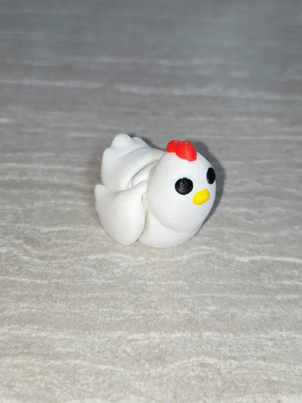 Chicken 3D printed articulated flexi toy by Cosmic 3D Creations