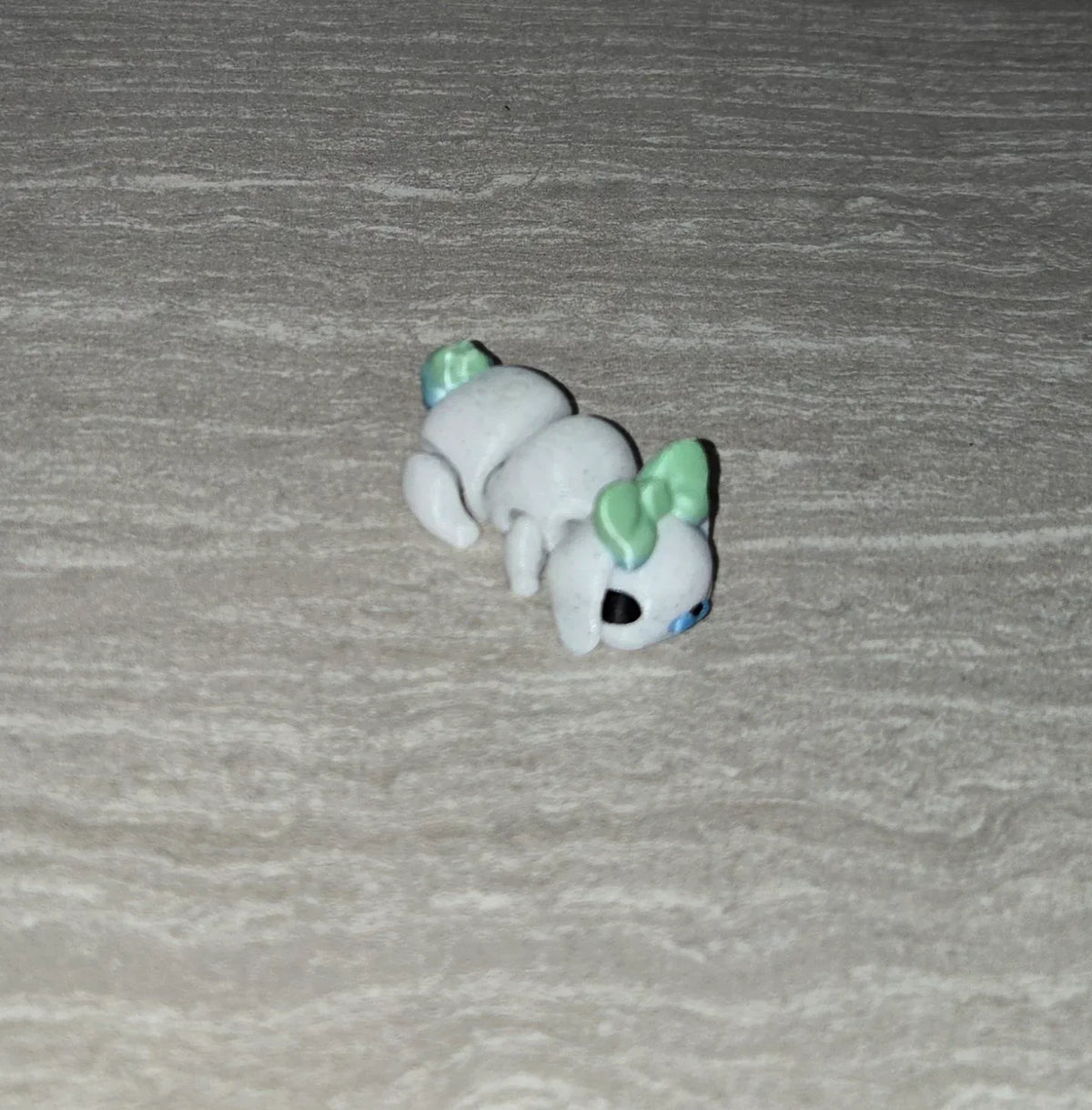 Bow Bunny 3D printed articulated flexi toy by Cosmic 3D Creations