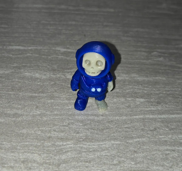 Skeleton Astronaut 3D printed articulated flexi toy by Cosmic 3D Creations