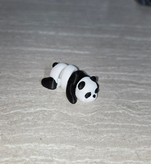 Panda 3D printed articulated flexi toy by Cosmic 3D Creations