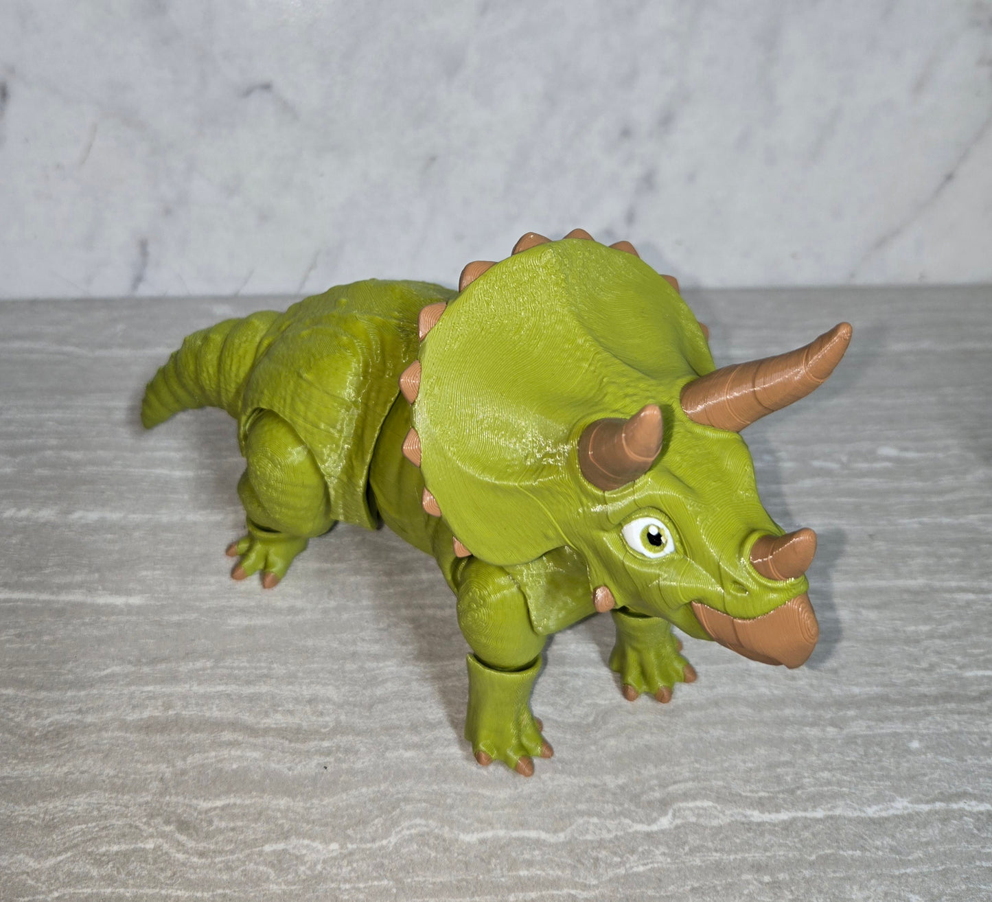 3d Printed Triceratops | Articulating Figurine | Flexi Animal
