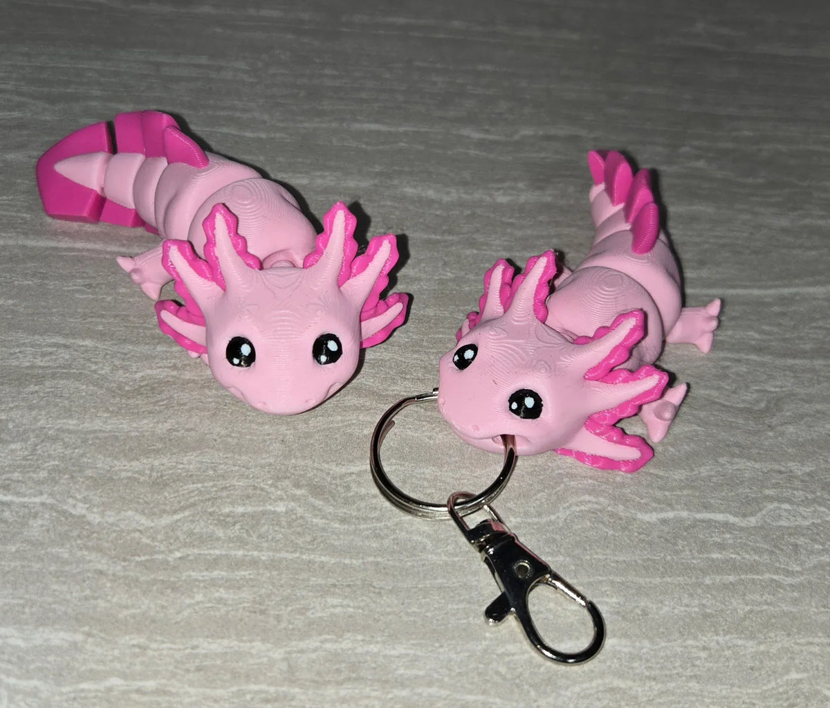 Mini Axolotl 3D printed flexi toy - view 2