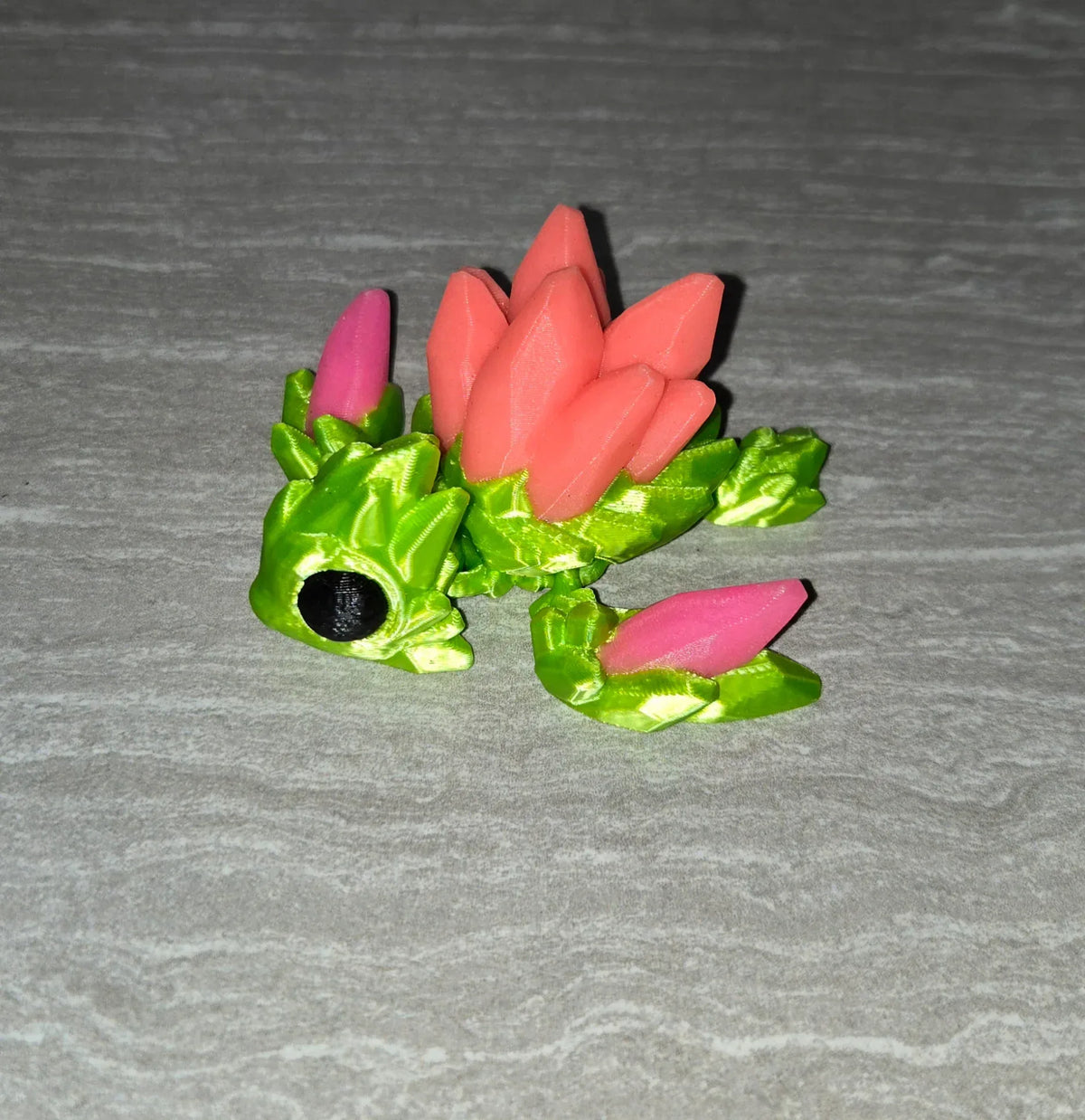 Crystal Turtle 3D printed flexi toy - view 2