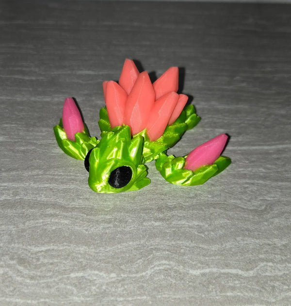 Crystal Turtle 3D printed articulated flexi toy by Cosmic 3D Creations