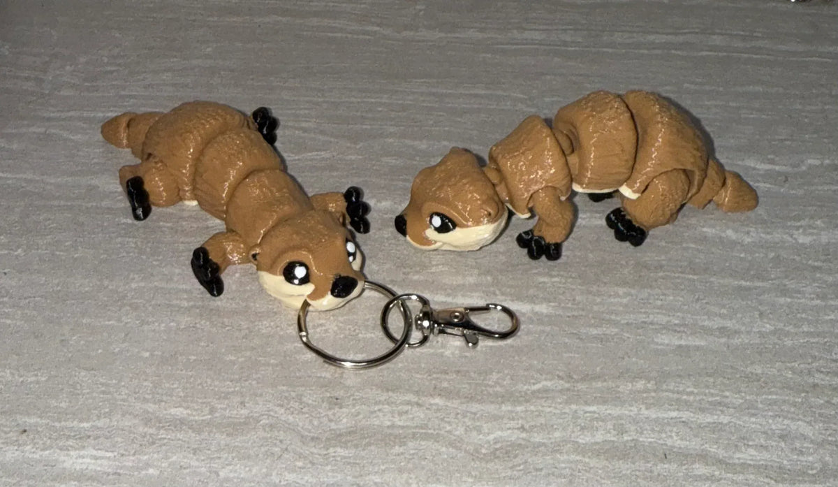 Otter 3D printed flexi toy - view 2