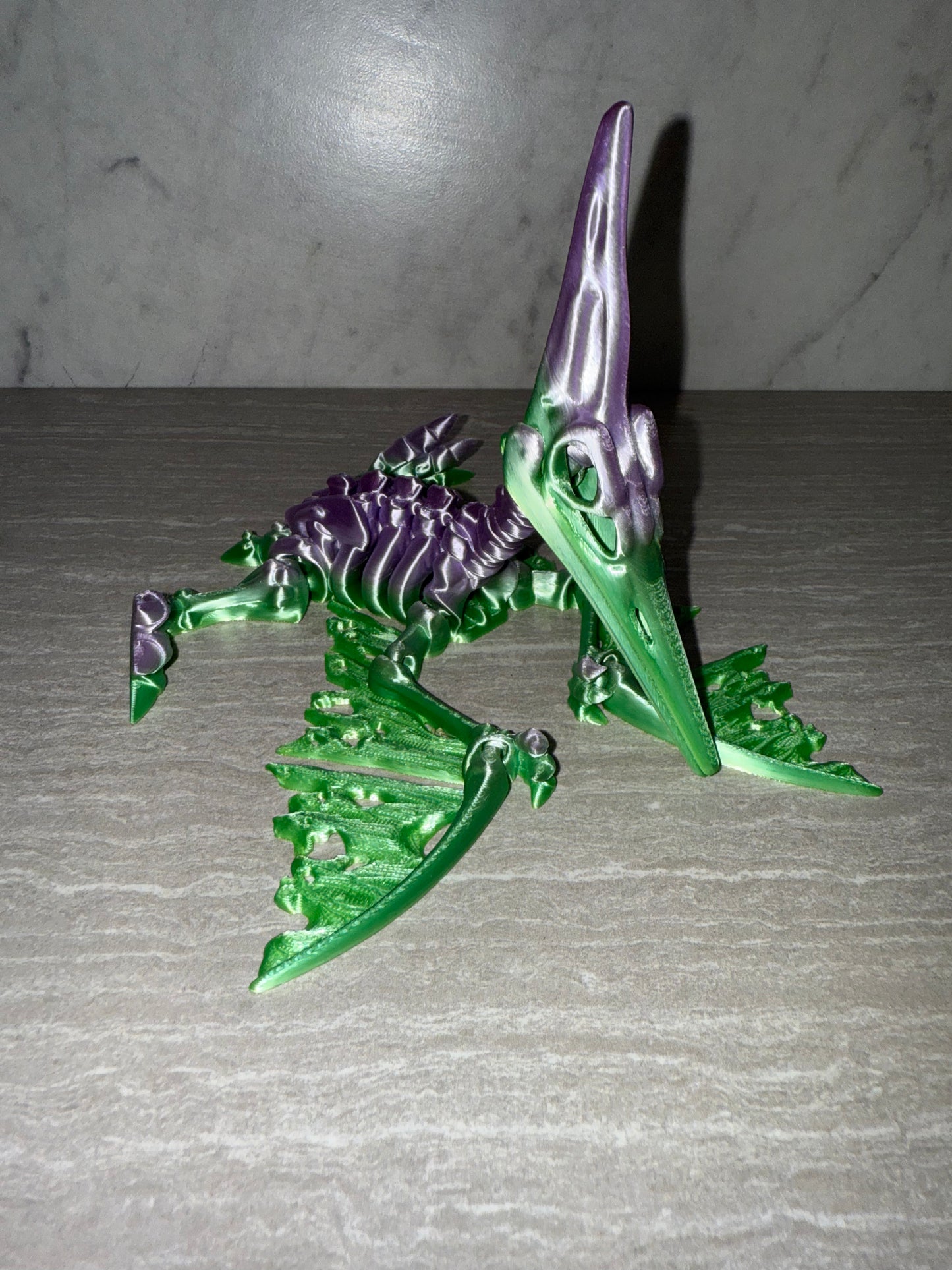 3d Printed Skeleton Pteranodon | Articulating Figurine | Flexi Animal