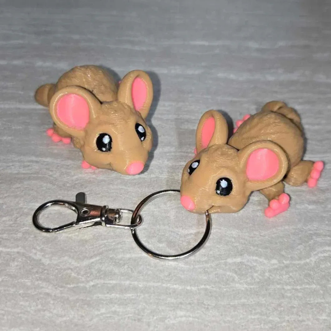 Mouse 3D printed flexi toy - view 2