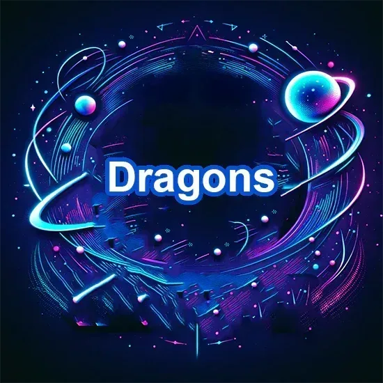 Dragons - Cosmic 3d Creations collection of 3D printed flexi toys
