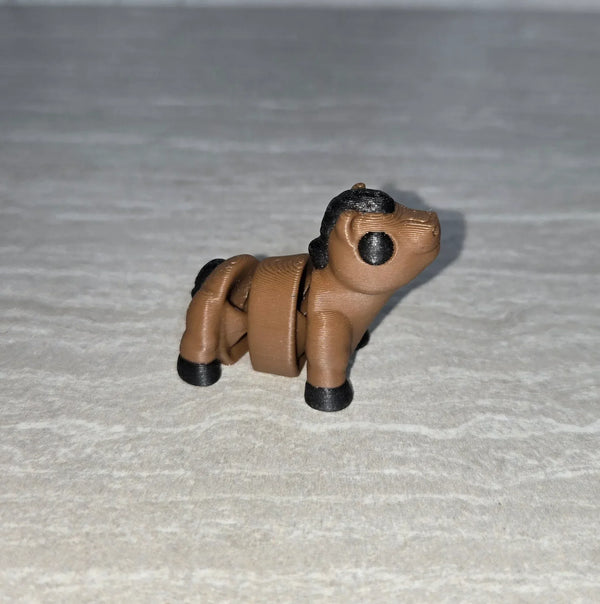 Horse 3D printed articulated flexi toy by Cosmic 3D Creations