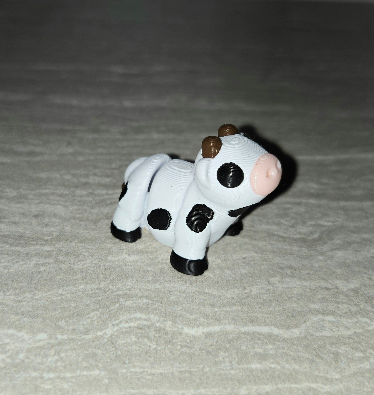 3d Printed Cow w/ Spots | Articulating Figurine | Flexi Animal