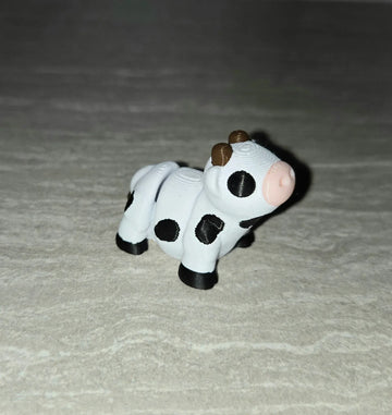3d Printed Cow w/ Spots | Articulating Figurine | Flexi Animal - Cosmic 3d Creations