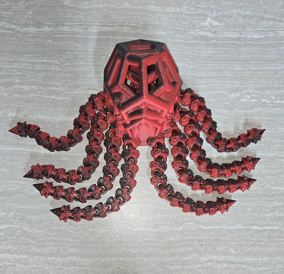 Void Octopus 3D printed articulated flexi toy by Cosmic 3D Creations