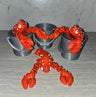 Lobster 3D printed articulated flexi toy by Cosmic 3D Creations