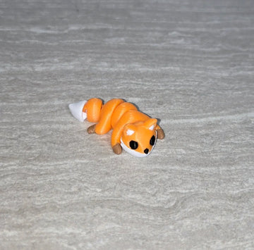 3d Printed Fox | Articulating Figurine | Flexi Animal - Cosmic 3d Creations