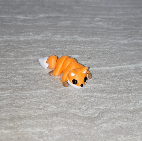 Fox 3D printed articulated flexi toy by Cosmic 3D Creations