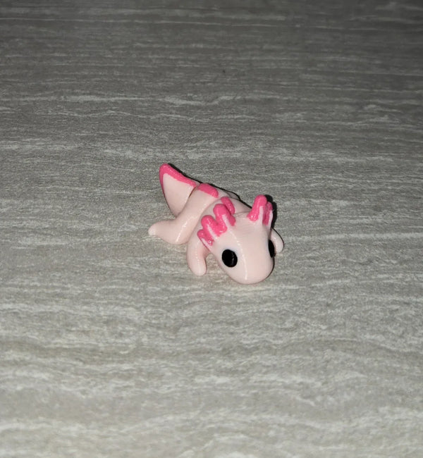 Axolotl With Line on Back 3D printed articulated flexi toy by Cosmic 3D Creations
