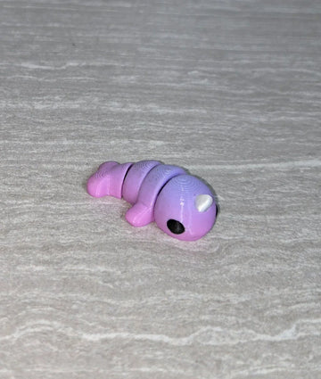 3d Printed Narwhal | Articulating Figurine | Flexi Animal - Cosmic 3d Creations