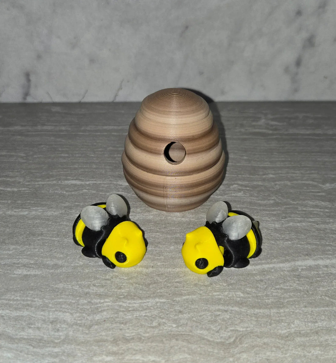 3d Printed Horned Bee | Articulating Figurine | Flexi Animal - Cosmic 3d Creations