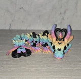 Crystal Heart Dragon 3D printed articulated flexi toy by Cosmic 3D Creations