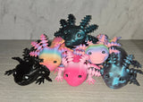 Smiling Axolotl 3D printed articulated flexi toy by Cosmic 3D Creations