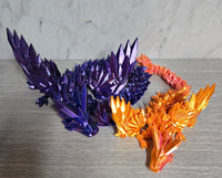 3d Printed Winged Crystal Dragon | Articulating Figurine | Flexi Animal