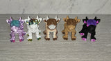 Highland Cow 3D printed flexi toy - view 3