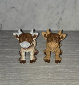 Highland Cow 3D printed articulated flexi toy by Cosmic 3D Creations