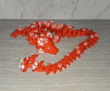 Mushroom Dragon 3D printed articulated flexi toy by Cosmic 3D Creations
