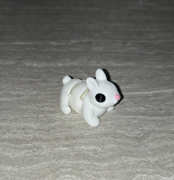 Jumping Bunny 3D printed articulated flexi toy by Cosmic 3D Creations