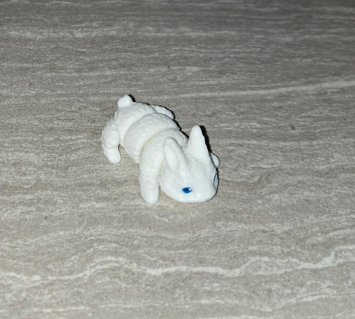 Fluffy Bunny 3D printed articulated flexi toy by Cosmic 3D Creations