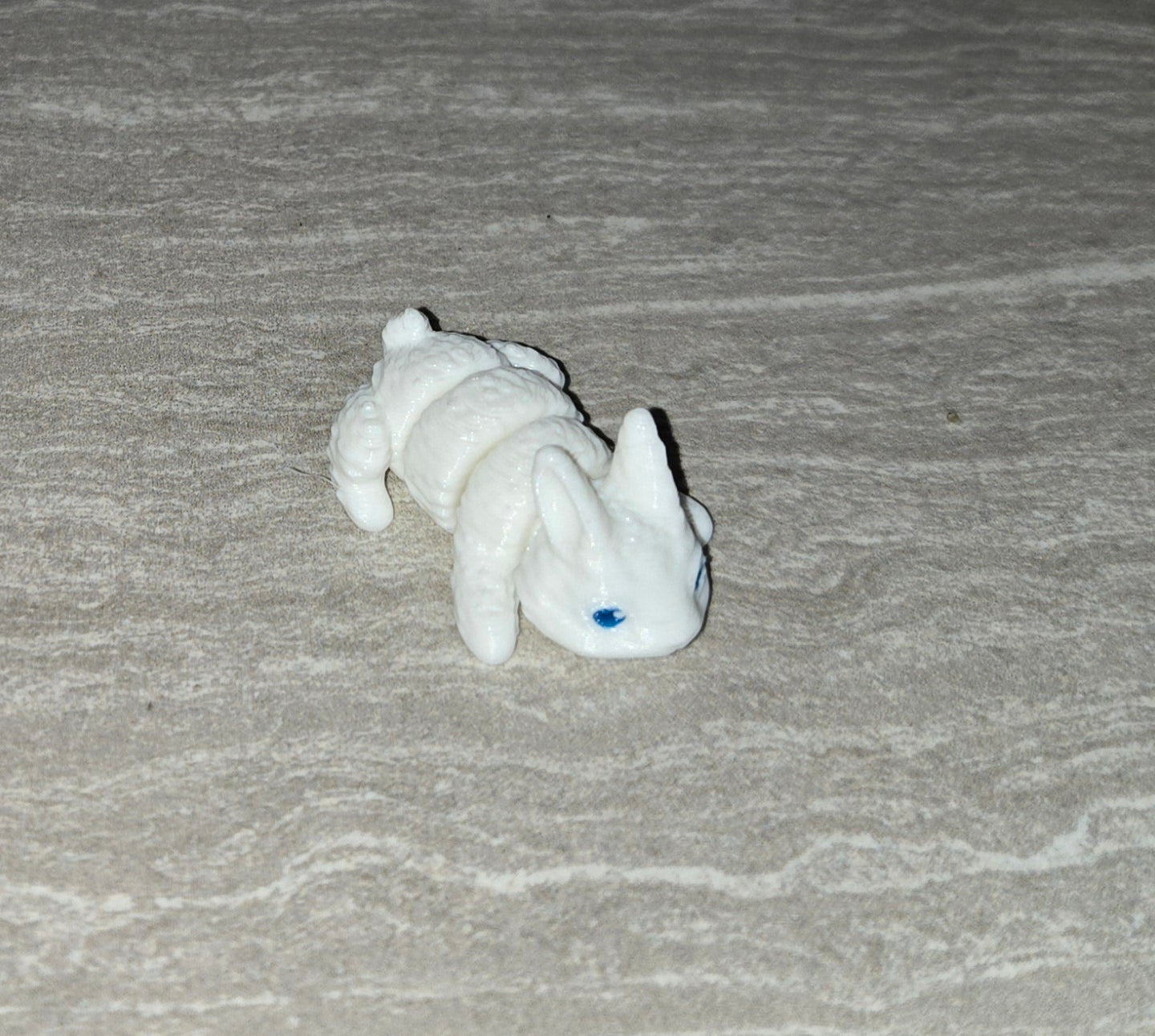 3d Printed Fluffy Bunny | Articulating Figurine | Flexi Animal