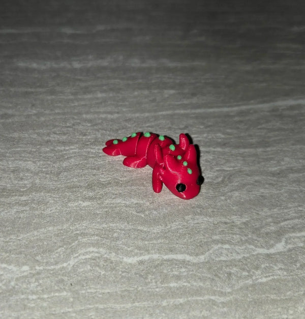 Axolotl Dragon 3D printed articulated flexi toy by Cosmic 3D Creations