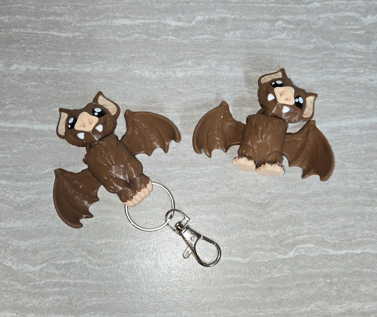 Mini Bat 3D printed flexi toy - view 2