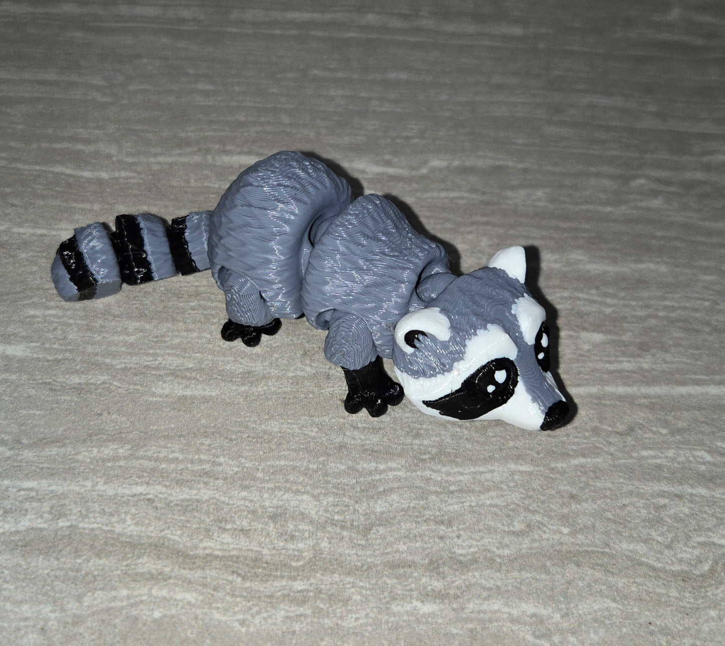 3d Printed Mini Raccoon | Articulating Figurine | Flexi Animal