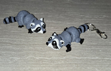 3d Printed Mini Raccoon | Articulating Figurine | Flexi Animal