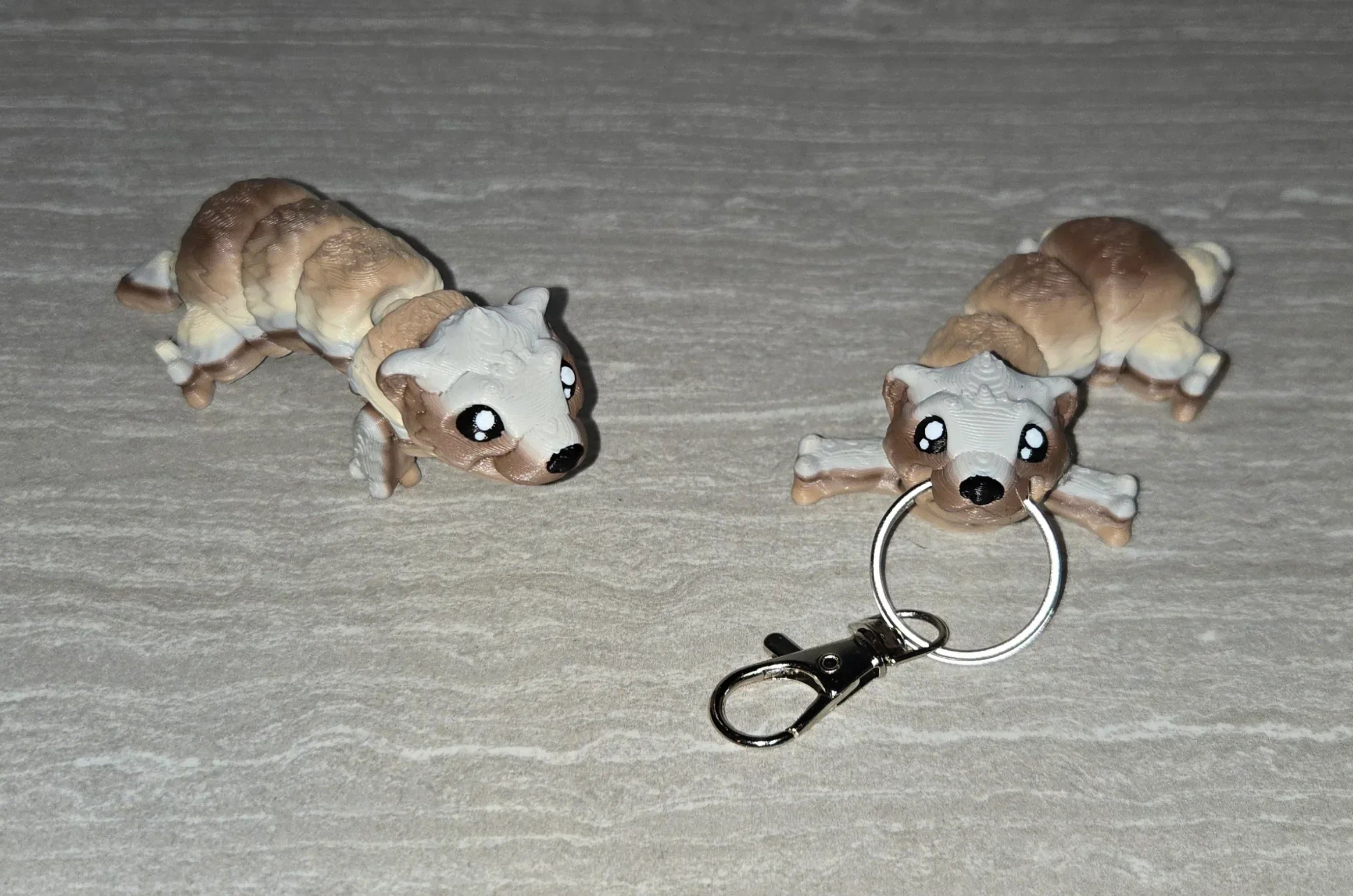 3d Printed Mini Ferret | Articulating Figurine | Flexi Animal - Cosmic 3d Creations