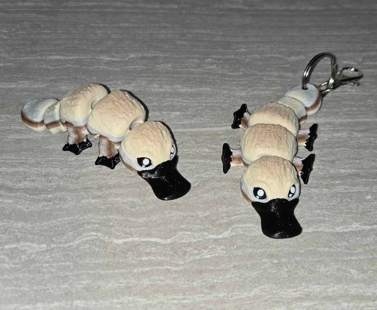 Mini Platypus 3D printed flexi toy - view 2