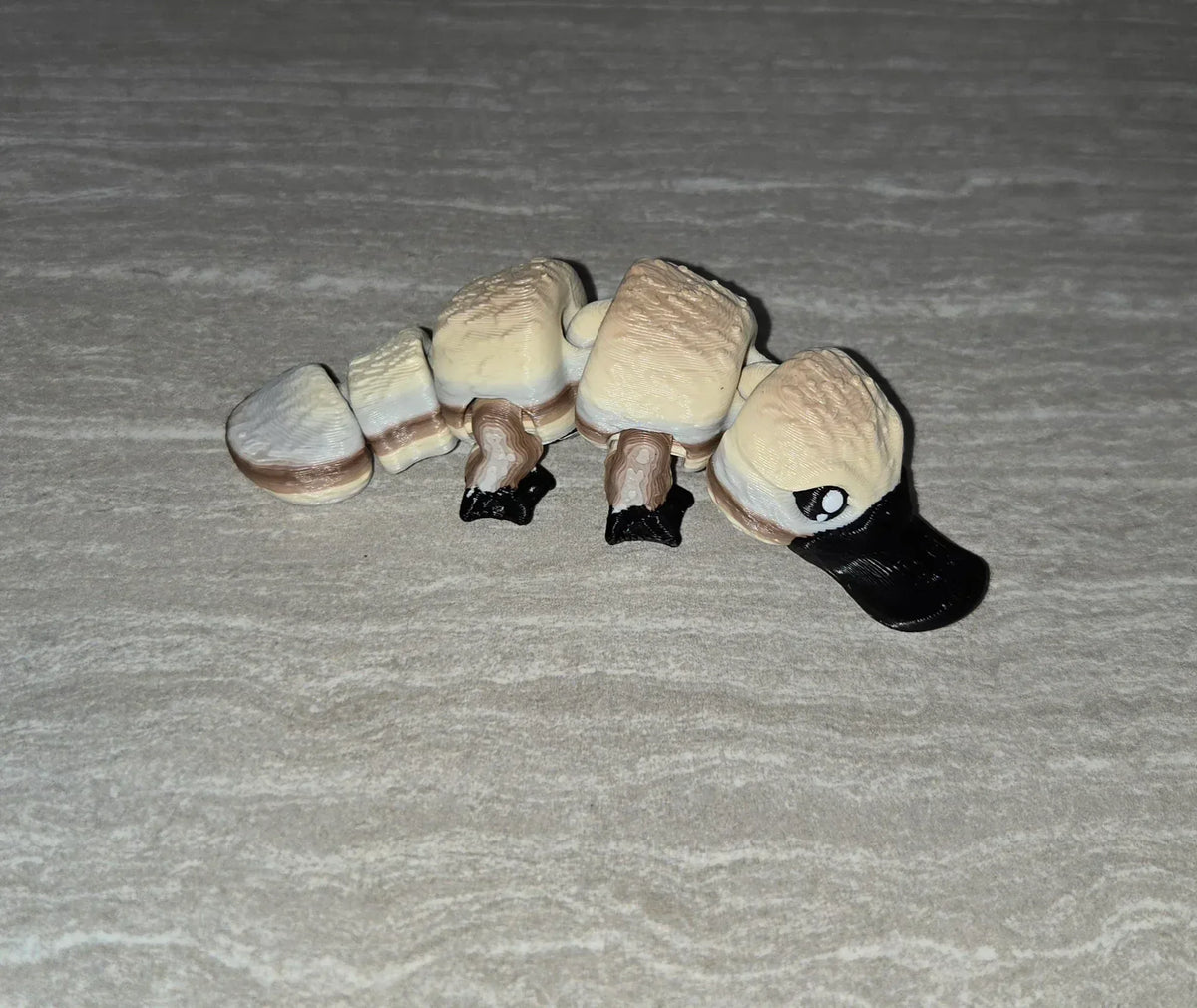 Mini Platypus 3D printed articulated flexi toy by Cosmic 3D Creations