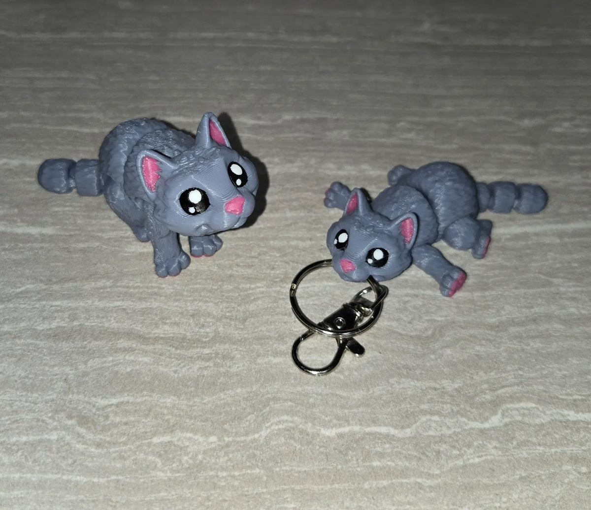 Mini Cat 3D printed flexi toy - view 2