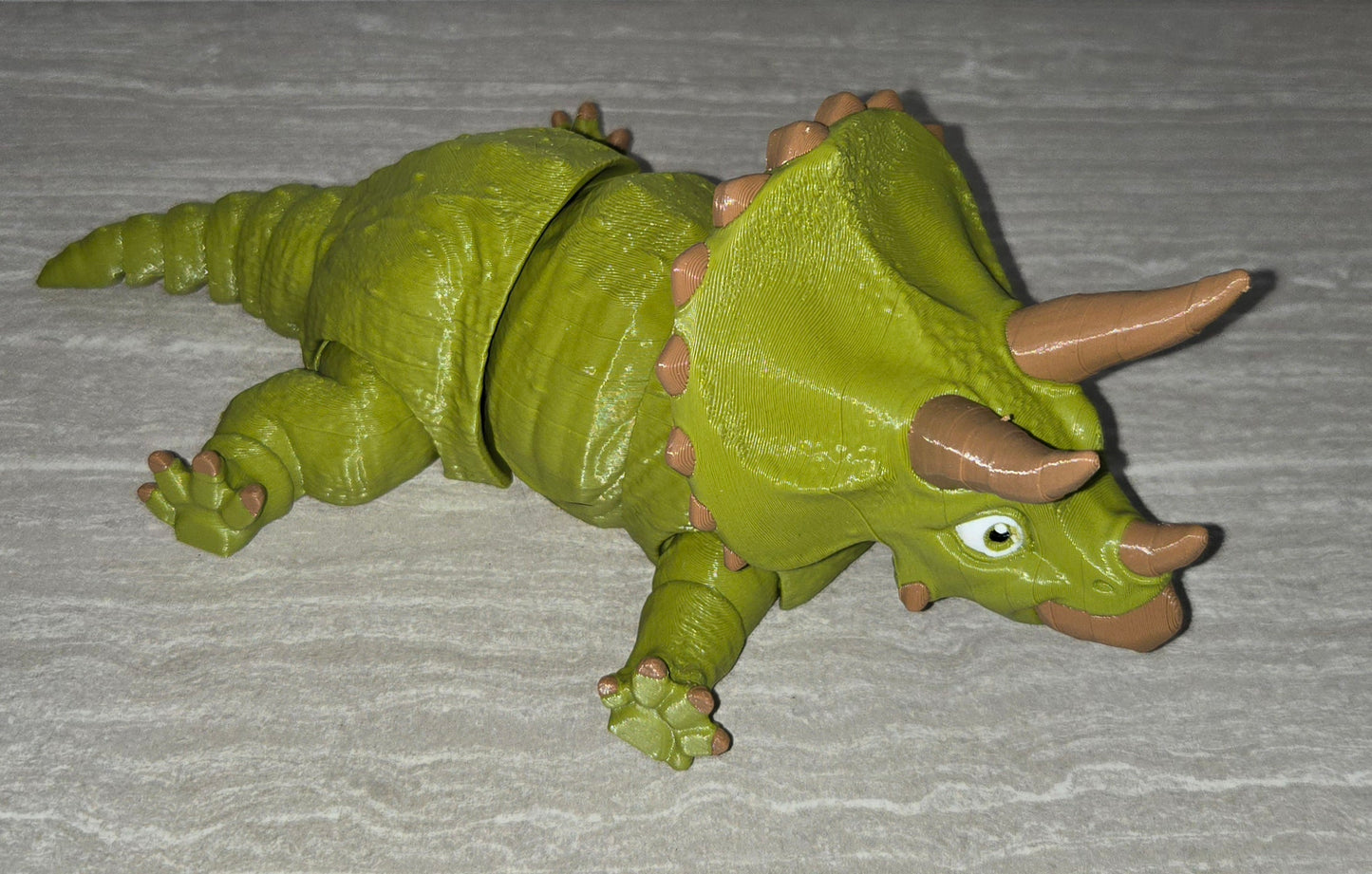 3d Printed Triceratops | Articulating Figurine | Flexi Animal