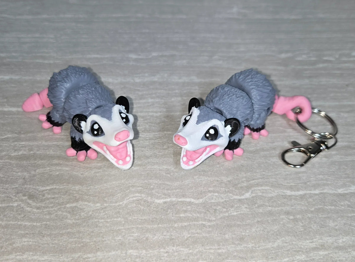 Opossum 3D printed flexi toy - view 2