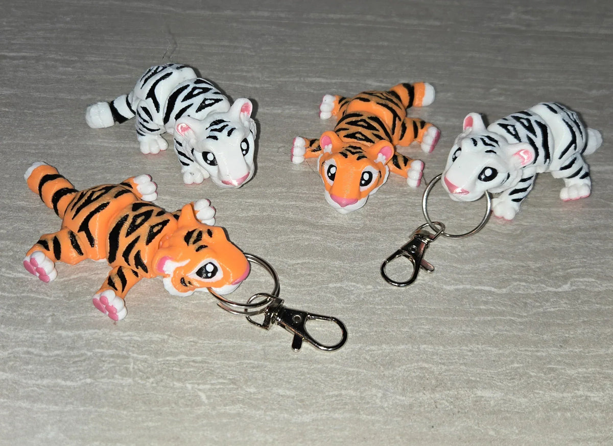 Mini Tiger 3D printed flexi toy - view 2