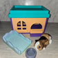 3d Printed Guinea Pig w/House | Articulating Figurine | Flexi Animal
