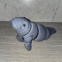 3d Printed Big Manatee | Articulating Figurine | Flexi Animal