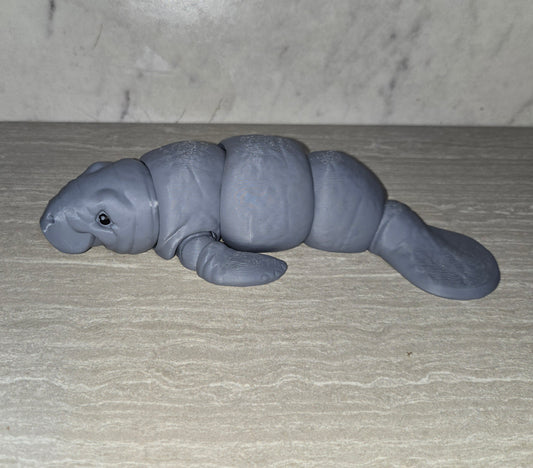 3d Printed Big Manatee | Articulating Figurine | Flexi Animal