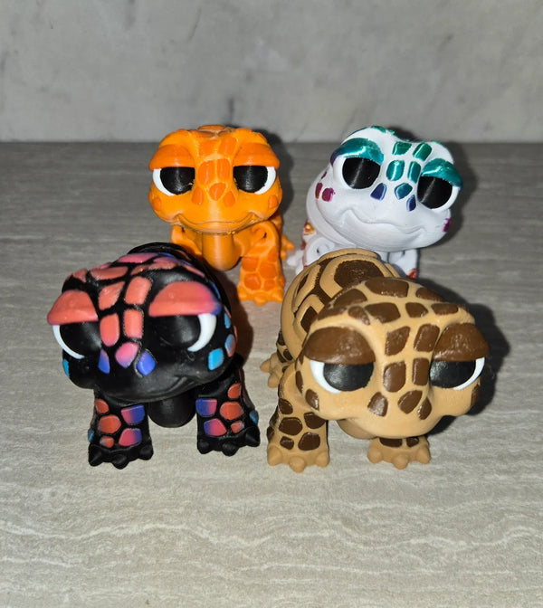 Happy Turtle 3D printed articulated flexi toy by Cosmic 3D Creations