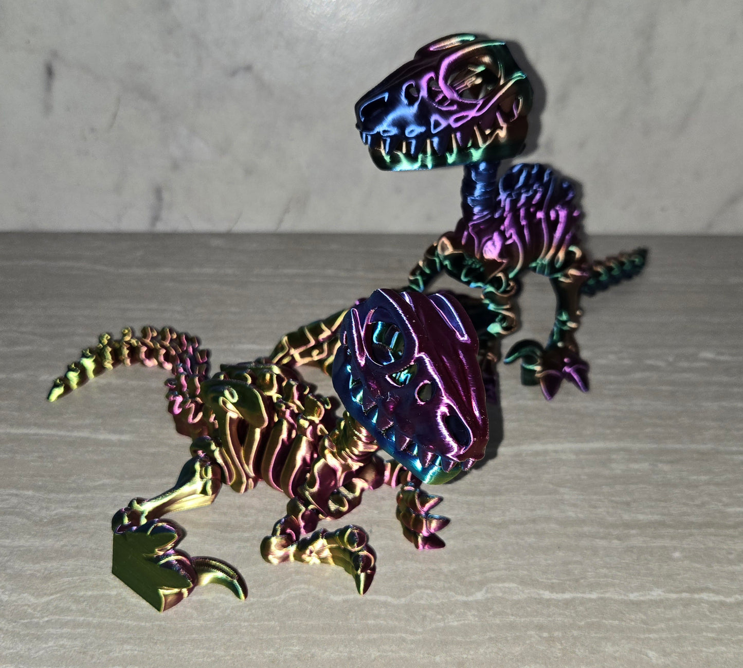 3d Printed Skeleton Raptor | Articulating Figurine | Flexi Animal