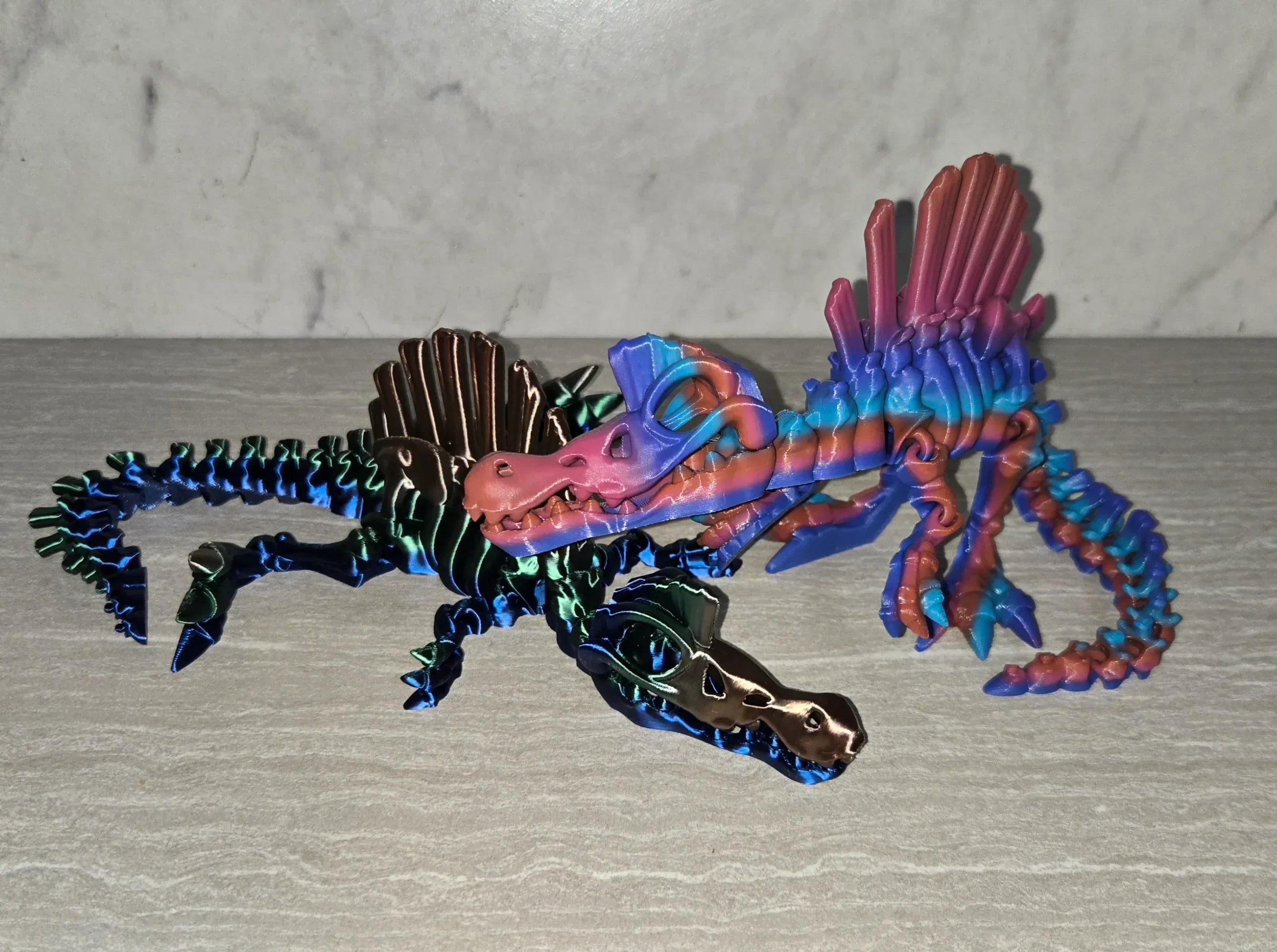 3d Printed Skeleton Spinosaurus | Articulating Figurine | Flexi Animal - Cosmic 3d Creations
