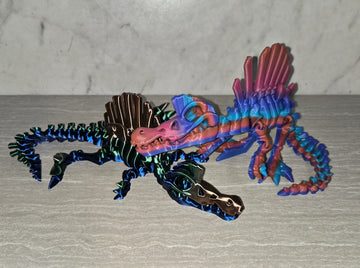 3d Printed Skeleton Spinosaurus | Articulating Figurine | Flexi Animal - Cosmic 3d Creations