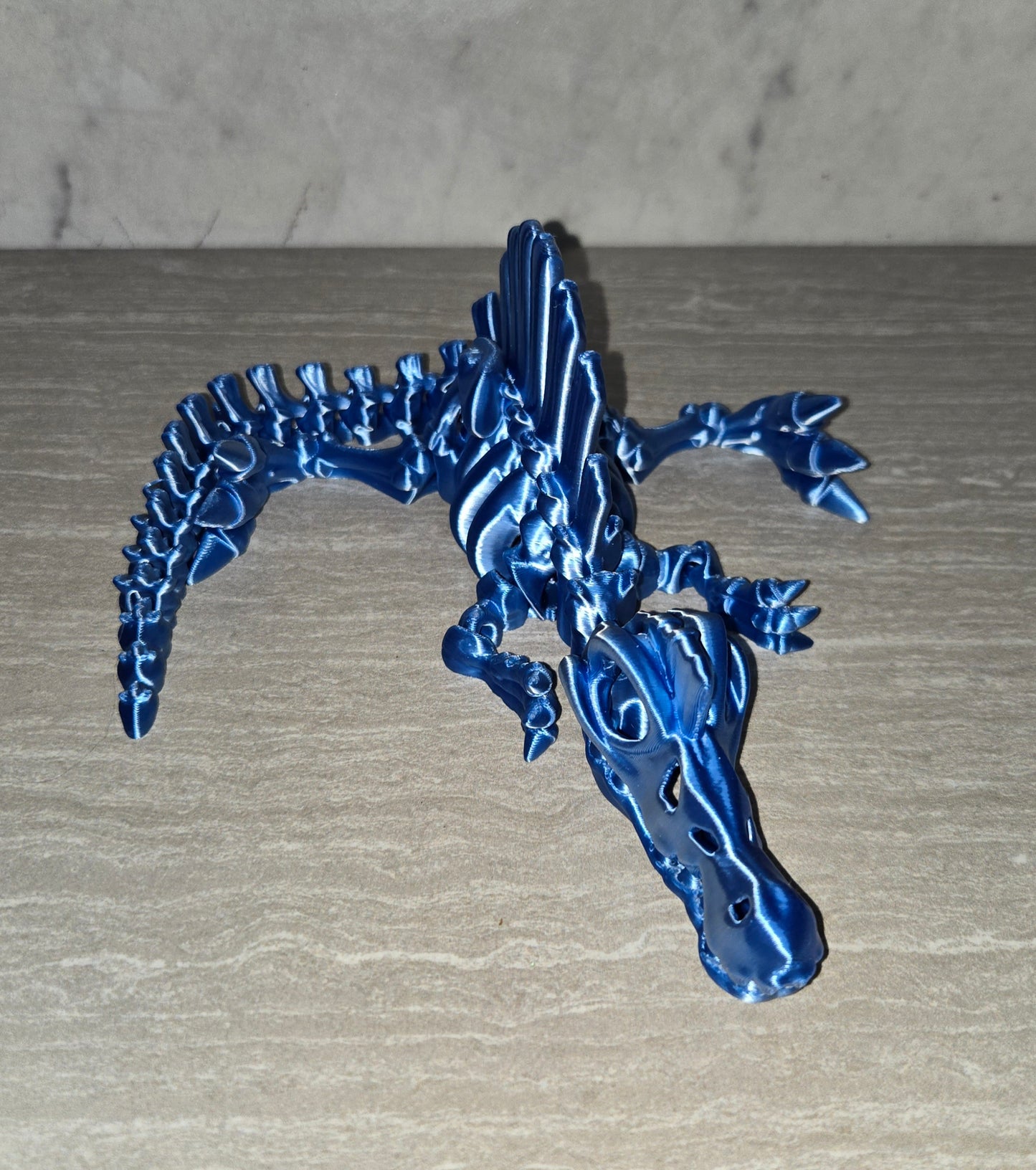 3d Printed Skeleton Spinosaurus | Articulating Figurine | Flexi Animal